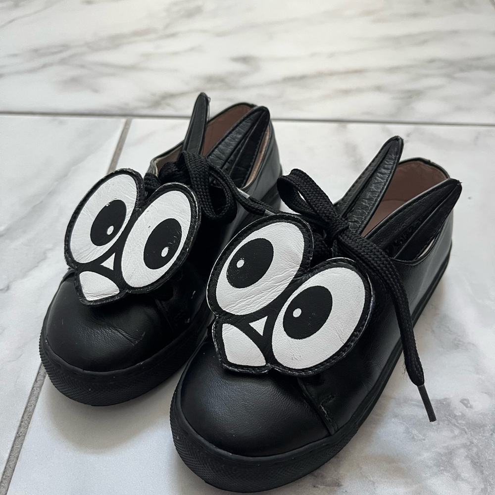 Designer Minna Parikka Leather Bunny Shoes Sz 25, 8.5. Made Spain LK Bobo Choses